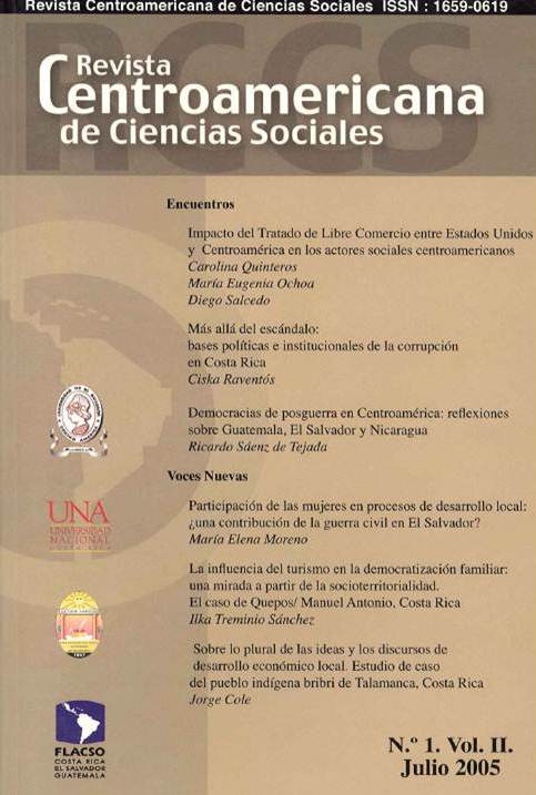 Revista de Ciencias Sociales No. 1 Vol. II. Julio 2005